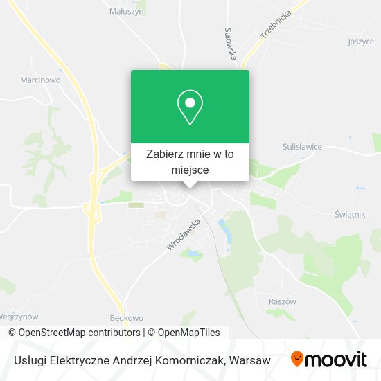 Mapa Usługi Elektryczne Andrzej Komorniczak