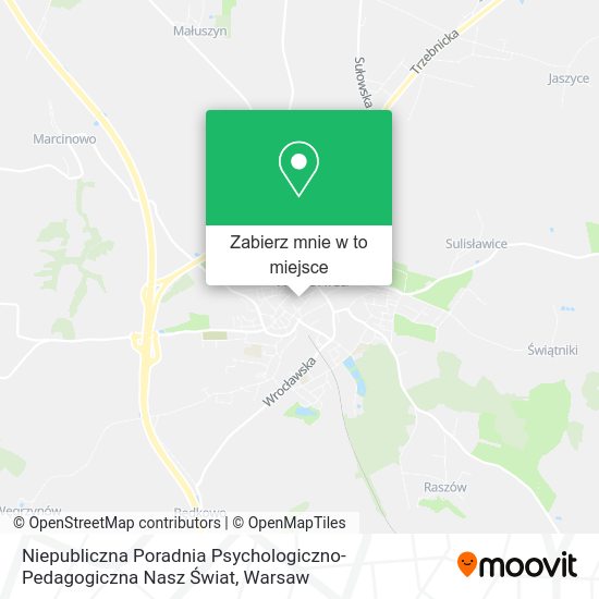 Mapa Niepubliczna Poradnia Psychologiczno-Pedagogiczna Nasz Świat