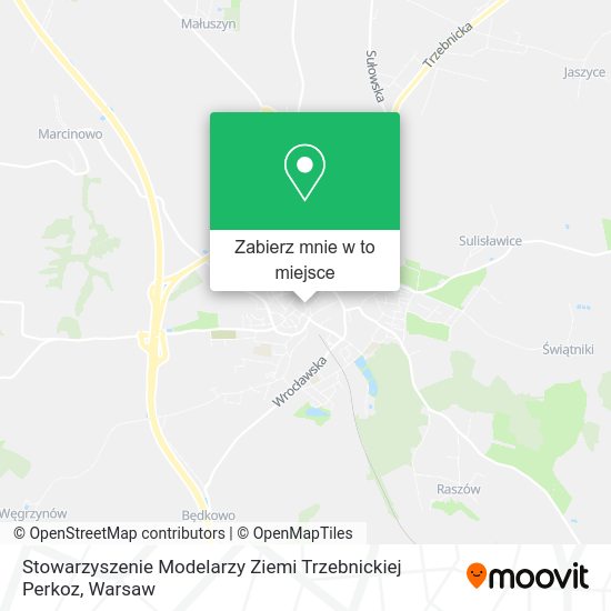 Mapa Stowarzyszenie Modelarzy Ziemi Trzebnickiej Perkoz