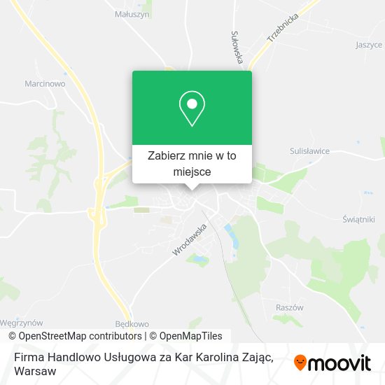 Mapa Firma Handlowo Usługowa za Kar Karolina Zając