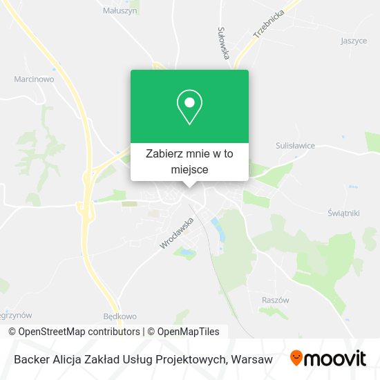 Mapa Backer Alicja Zakład Usług Projektowych