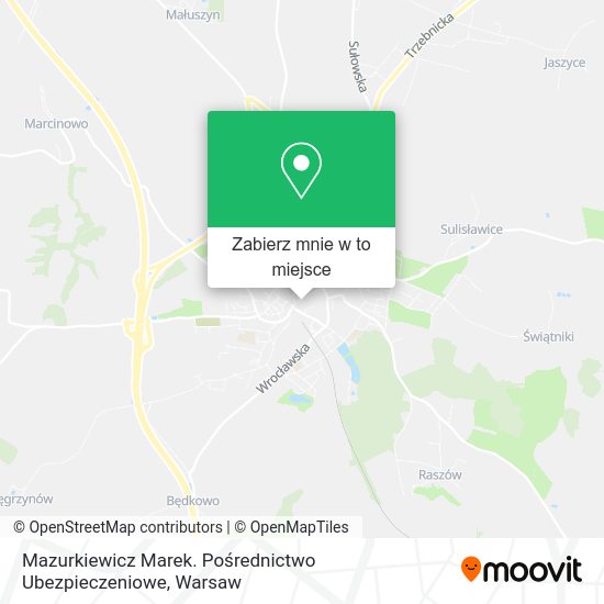 Mapa Mazurkiewicz Marek. Pośrednictwo Ubezpieczeniowe