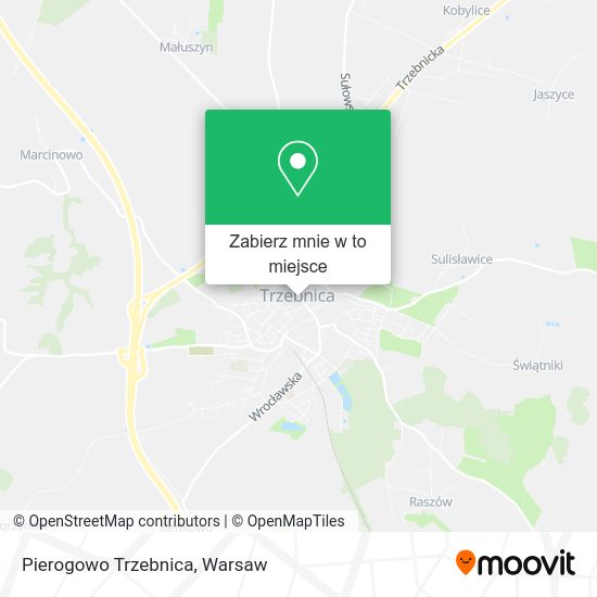 Mapa Pierogowo Trzebnica