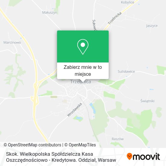 Mapa Skok. Wielkopolska Spółdzielcza Kasa Oszczędnościowo - Kredytowa. Oddział