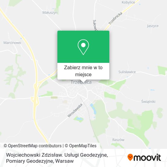 Mapa Wojciechowski Zdzisław. Usługi Geodezyjne, Pomiary Geodezyjne