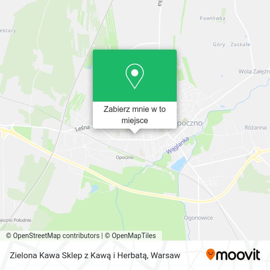 Mapa Zielona Kawa Sklep z Kawą i Herbatą