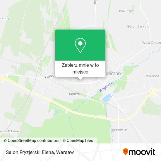 Mapa Salon Fryzjerski Elena