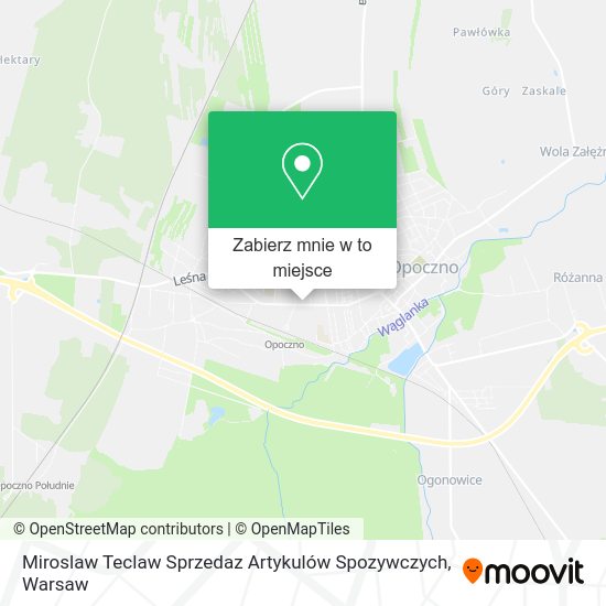 Mapa Miroslaw Teclaw Sprzedaz Artykulów Spozywczych