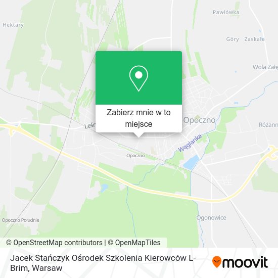 Mapa Jacek Stańczyk Ośrodek Szkolenia Kierowców L- Brim