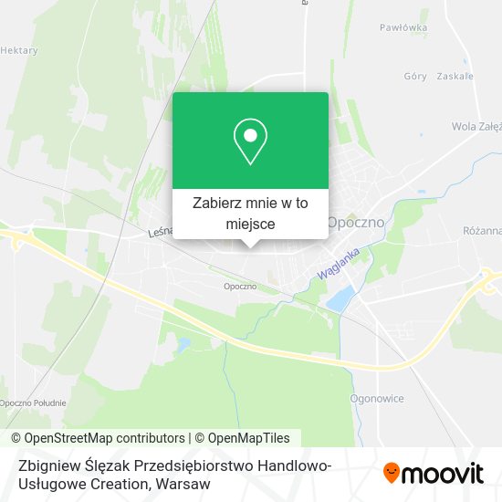 Mapa Zbigniew Ślęzak Przedsiębiorstwo Handlowo-Usługowe Creation