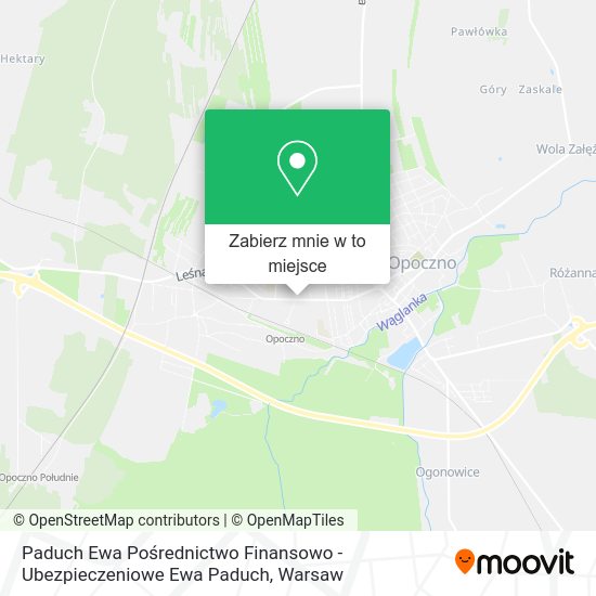 Mapa Paduch Ewa Pośrednictwo Finansowo - Ubezpieczeniowe Ewa Paduch