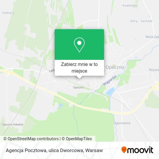 Mapa Agencja Pocztowa, ulica Dworcowa