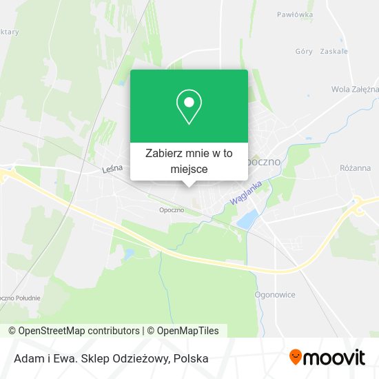 Mapa Adam i Ewa. Sklep Odzieżowy