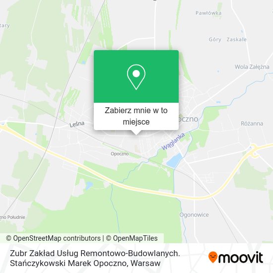 Mapa Zubr Zakład Usług Remontowo-Budowlanych. Stańczykowski Marek Opoczno