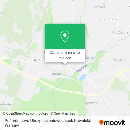 Mapa Pośrednictwo Ubezpieczeniowe Jacek Kowalski