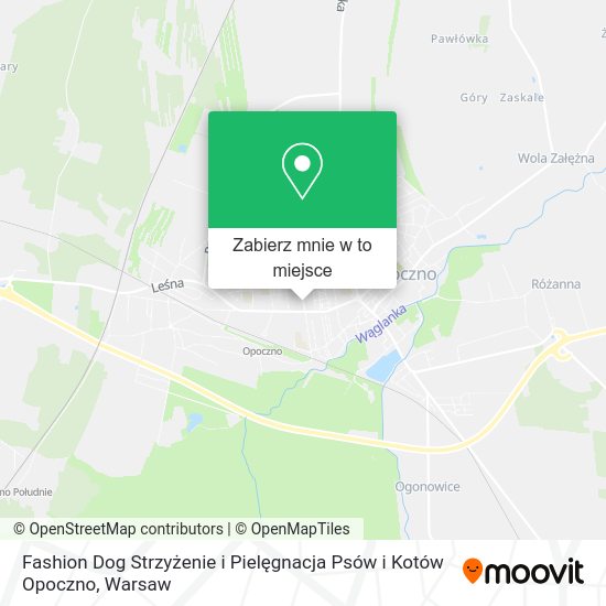 Mapa Fashion Dog Strzyżenie i Pielęgnacja Psów i Kotów Opoczno