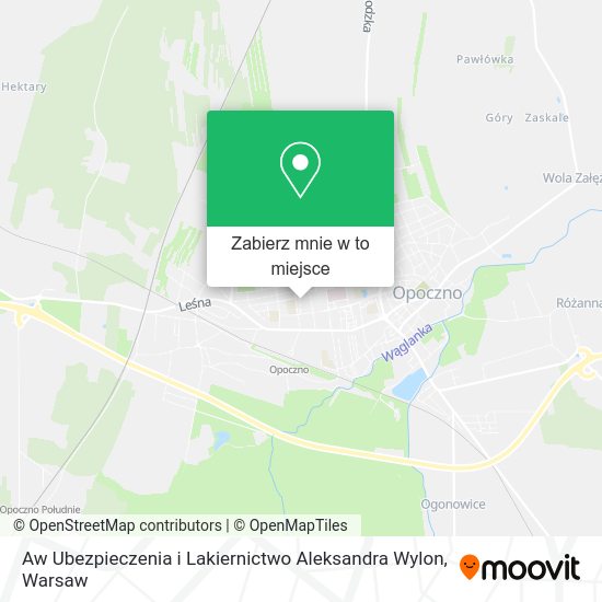 Mapa Aw Ubezpieczenia i Lakiernictwo Aleksandra Wylon