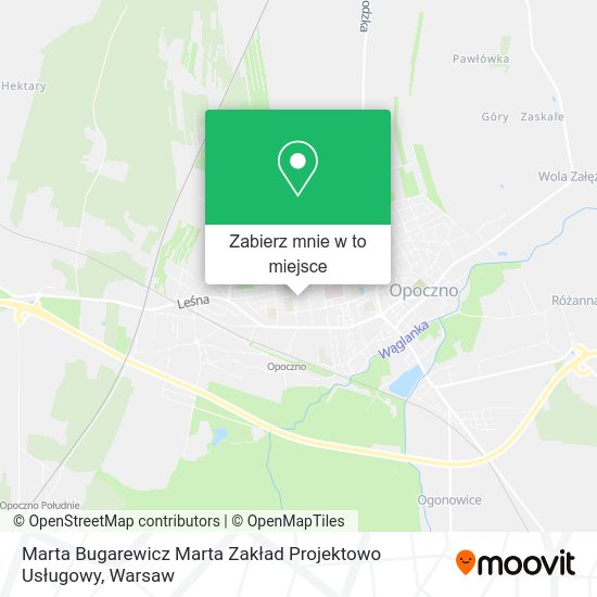 Mapa Marta Bugarewicz Marta Zakład Projektowo Usługowy