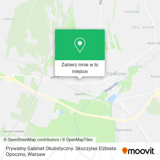 Mapa Prywatny Gabinet Okulistyczny. Skoczylas Elżbieta Opoczno