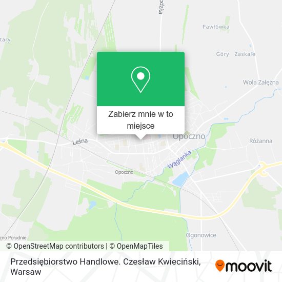 Mapa Przedsiębiorstwo Handlowe. Czesław Kwieciński