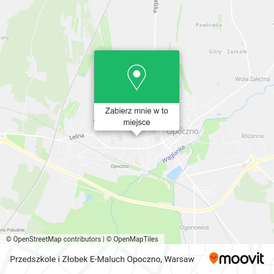 Mapa Przedszkole i Złobek E-Maluch Opoczno