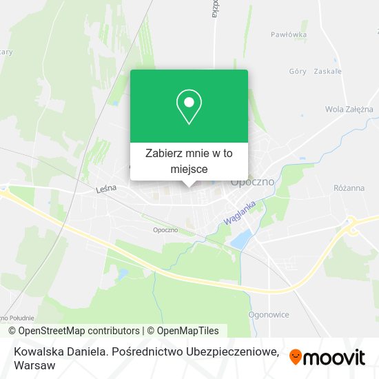 Mapa Kowalska Daniela. Pośrednictwo Ubezpieczeniowe