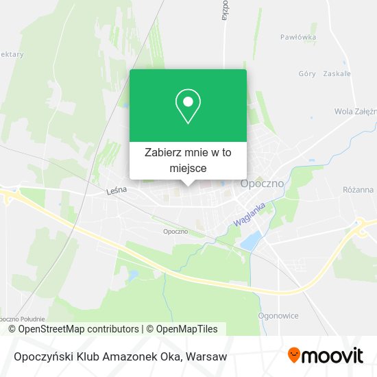 Mapa Opoczyński Klub Amazonek Oka