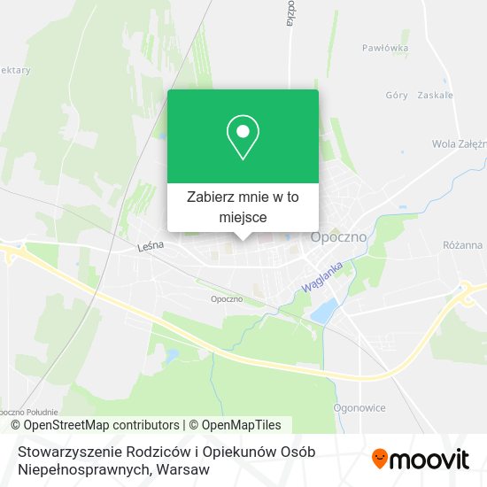 Mapa Stowarzyszenie Rodziców i Opiekunów Osób Niepełnosprawnych