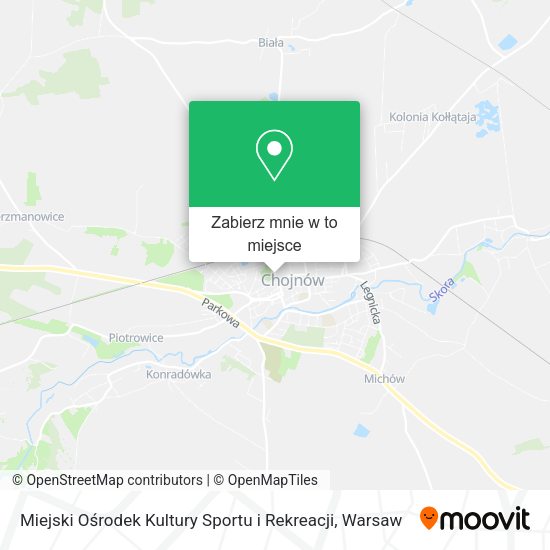 Mapa Miejski Ośrodek Kultury Sportu i Rekreacji