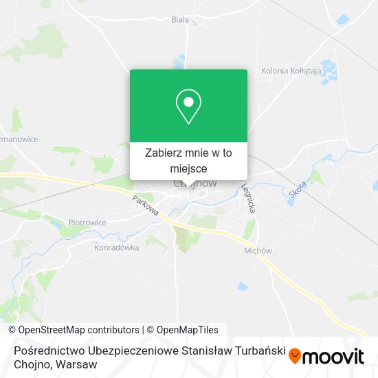 Mapa Pośrednictwo Ubezpieczeniowe Stanisław Turbański Chojno