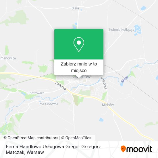 Mapa Firma Handlowo Usługowa Gregor Grzegorz Matczak