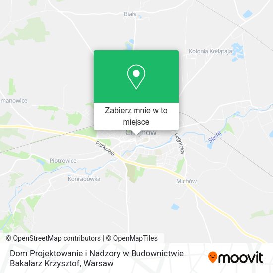 Mapa Dom Projektowanie i Nadzory w Budownictwie Bakalarz Krzysztof