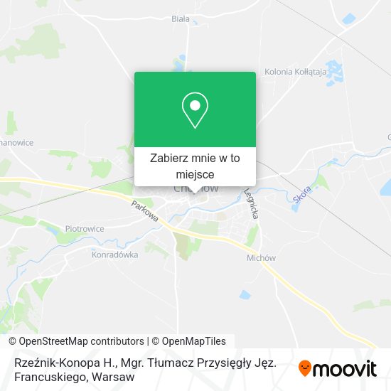 Mapa Rzeźnik-Konopa H., Mgr. Tłumacz Przysięgły Jęz. Francuskiego