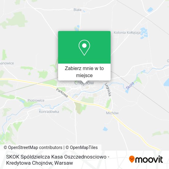 Mapa SKOK Spóldzielcza Kasa Oszczednosciowo - Kredytowa Chojnów