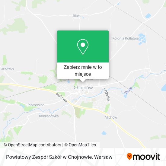 Mapa Powiatowy Zespół Szkół w Chojnowie