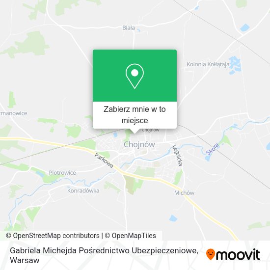 Mapa Gabriela Michejda Pośrednictwo Ubezpieczeniowe