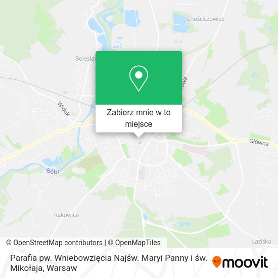 Mapa Parafia pw. Wniebowzięcia Najśw. Maryi Panny i św. Mikołaja