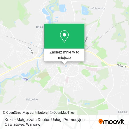 Mapa Kozieł Małgorzata Doctus Usługi Promocyjno-Oświatowe