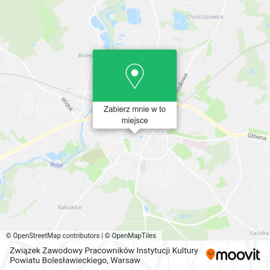 Mapa Związek Zawodowy Pracowników Instytucji Kultury Powiatu Bolesławieckiego