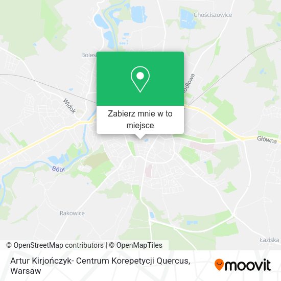 Mapa Artur Kirjończyk- Centrum Korepetycji Quercus