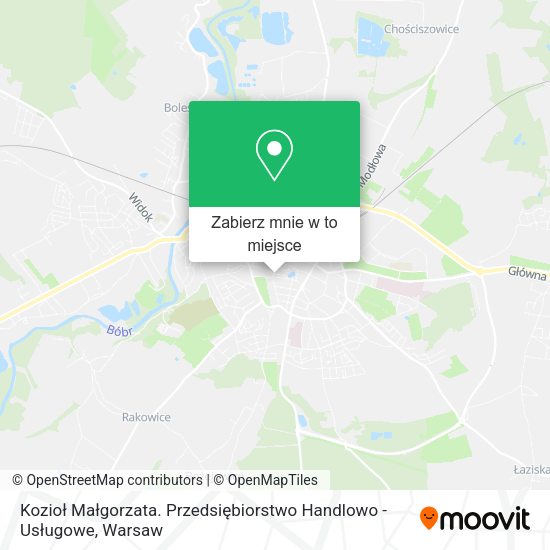 Mapa Kozioł Małgorzata. Przedsiębiorstwo Handlowo - Usługowe