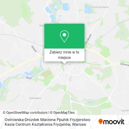 Mapa Ostrowska-Drozdek Marzena Ppuhik Fryzjerstwo Kasia Centrum Kształcenia Fryzjerów