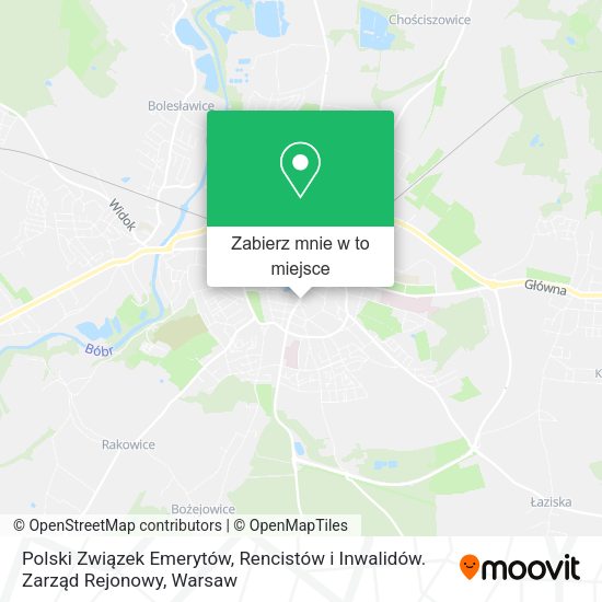 Mapa Polski Związek Emerytów, Rencistów i Inwalidów. Zarząd Rejonowy