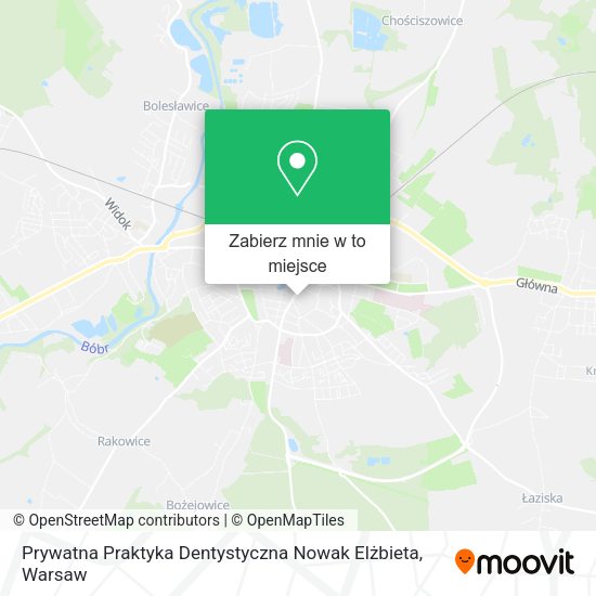 Mapa Prywatna Praktyka Dentystyczna Nowak Elżbieta