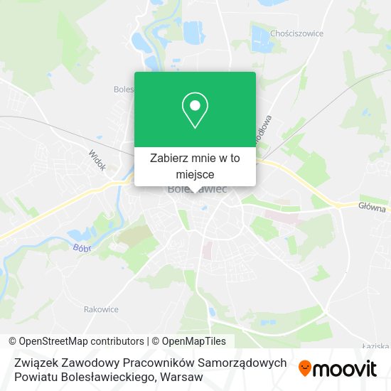 Mapa Związek Zawodowy Pracowników Samorządowych Powiatu Bolesławieckiego