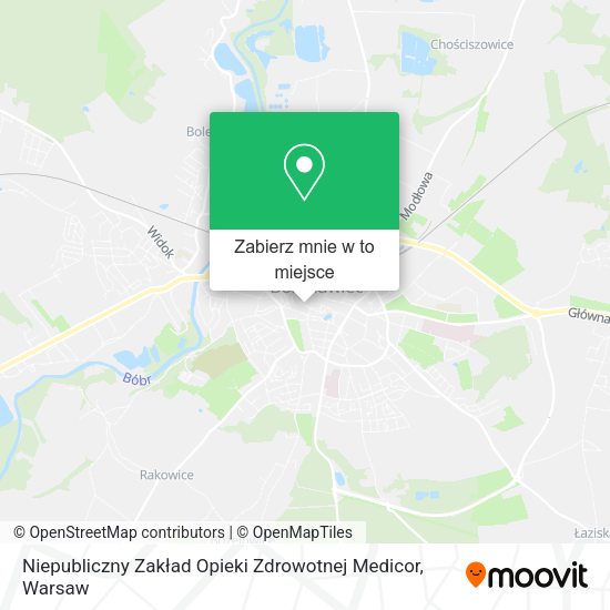 Mapa Niepubliczny Zakład Opieki Zdrowotnej Medicor