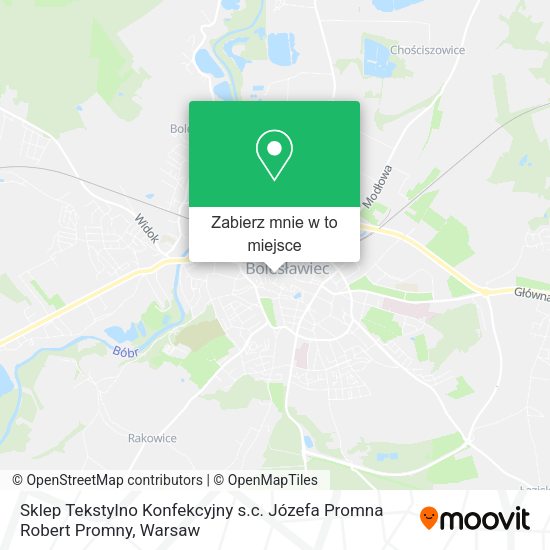 Mapa Sklep Tekstylno Konfekcyjny s.c. Józefa Promna Robert Promny