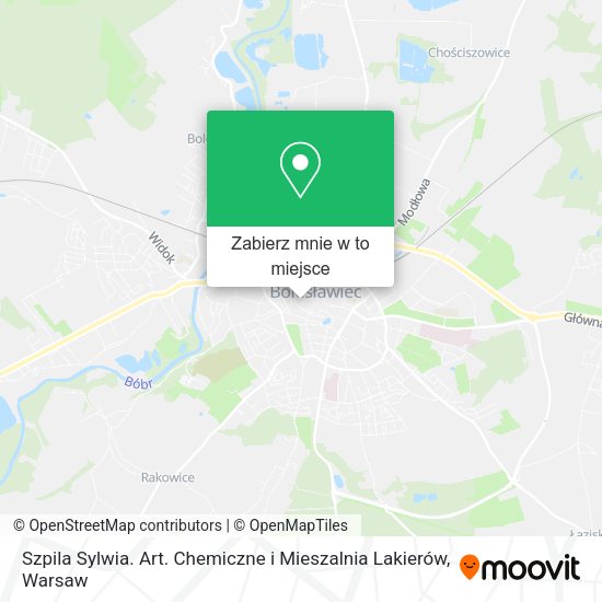 Mapa Szpila Sylwia. Art. Chemiczne i Mieszalnia Lakierów