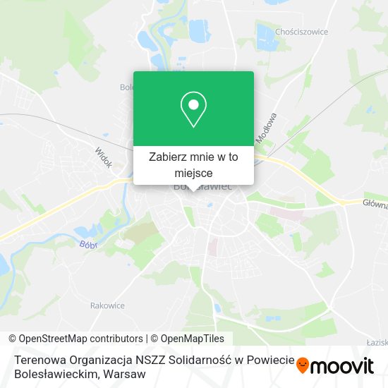 Mapa Terenowa Organizacja NSZZ Solidarność w Powiecie Bolesławieckim