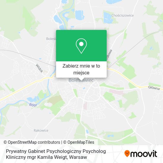 Mapa Prywatny Gabinet Psychologiczny Psycholog Kliniczny mgr Kamila Weigt